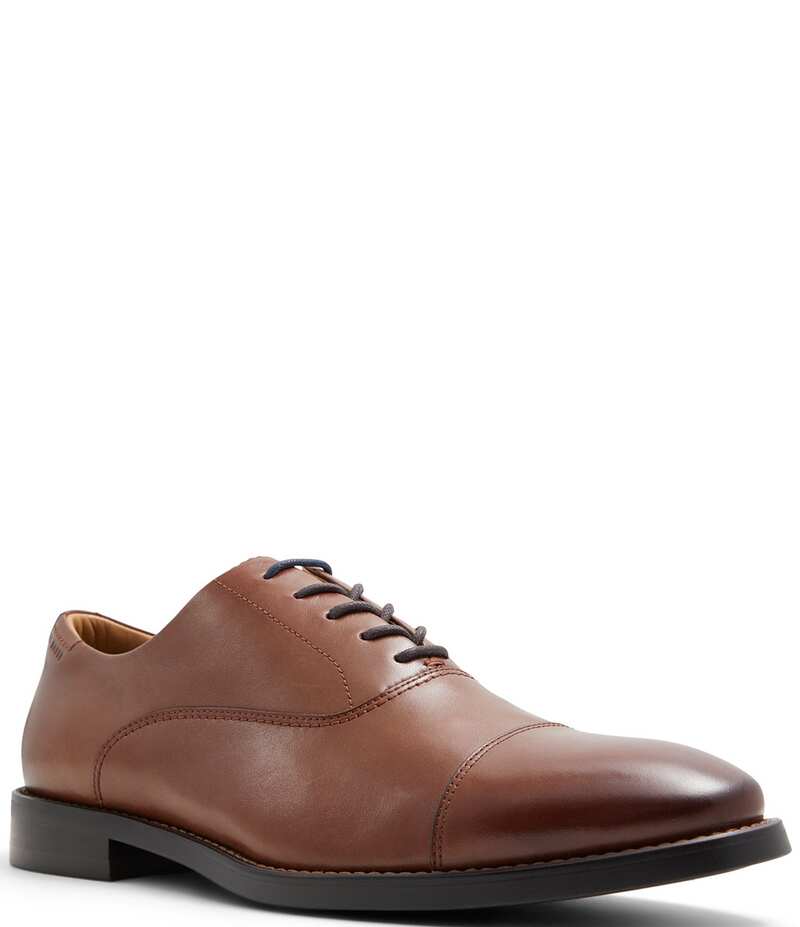 テッドベーカー メンズ シューズ ドレスシューズ オックスフォード キャップ レザー Ted Baker London Men's Cap Toe Leather Oxfords Cognac