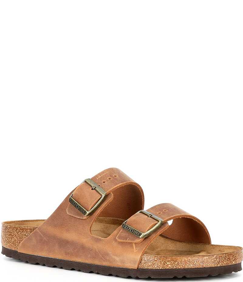 ビルケンシュトック メンズ シューズ サンダル レザー Birkenstock Men's Arizona Oiled Leather Sandals Cognac
