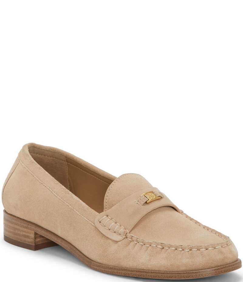 ヴィンスカムート レディース シューズ スリッポン・ローファー スエード ローファー Vince Camuto Colin Suede Loafers Tortilla