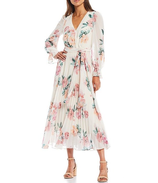 国内最安値 バッファロー デイビッド ビトン レディース ワンピース トップス Angelique Floral Print Long Ruffle Sleeve A Line Midi Dress Sally Floral 新しいコレクション Ihmc21 Com