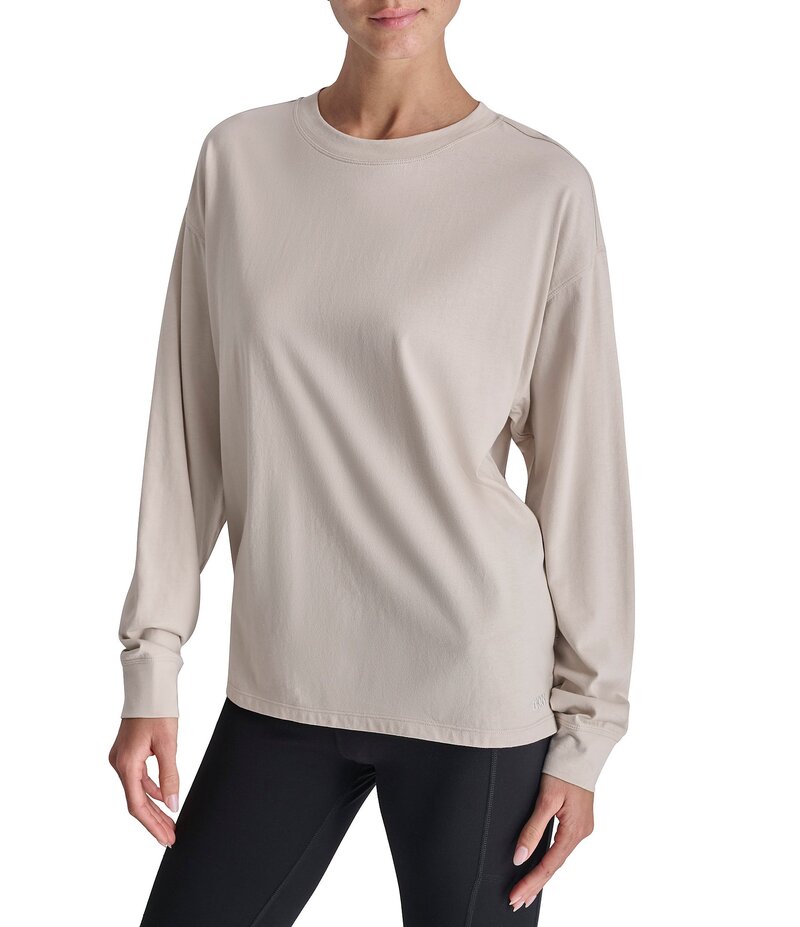 ダナキャラン レディース トップス シャツ クルーネック ドロップショルダー DKNY by Donna Karan Drop Shoulder Crew Neck Long Sleeve Pullover Oat 12,690円