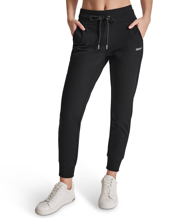 ダナキャラン レディース ボトムス 心地好いズボン下 DKNY by Donna Karan Pull-On Cuffed Jogger Black 黒いこと