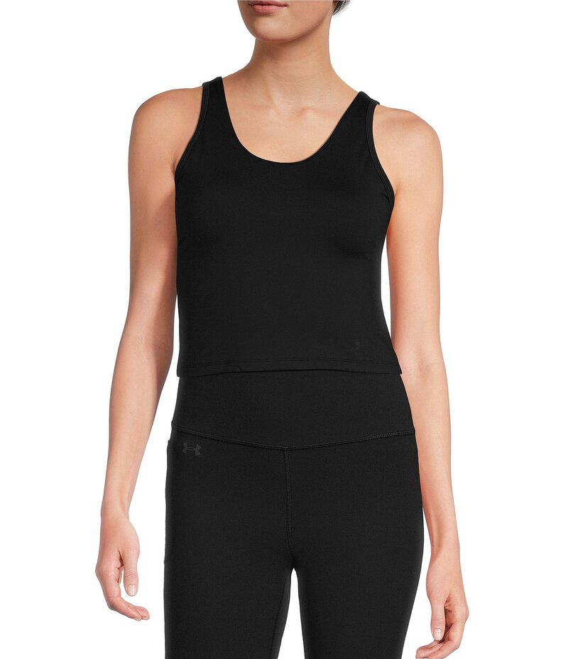 アンダーアーマー レディース トップス シャツ ノースリーブ ニット Under Armour Solid Knit Scoop Neck Sleeveless Fitted Motion Tank Top Black ブラック 10,066円