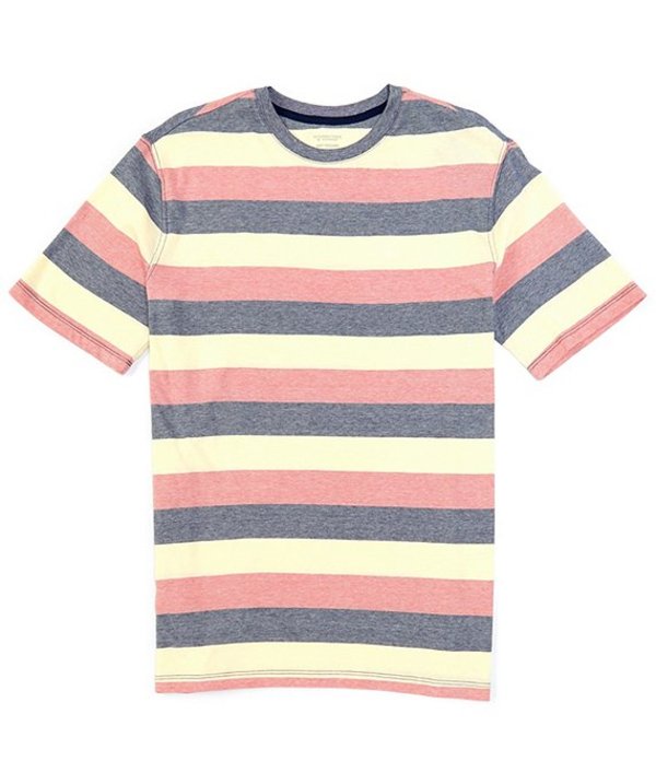 種類豊富な品揃え ラウンドトゥリーアンドヨーク メンズ シャツ トップス Soft Washed Short Sleeve Striped Crew Neck T Shirt Sun Yellow Revida 店 大特価放出 Stellabarros Com Br