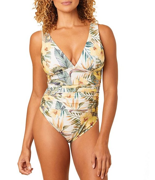 新品 楽天市場 アセナ レディース ワンピース トップス Shirred Tummy Control One Piece Swimsuit Multi Revida 楽天市場店 最終値下げ Csckerala Com