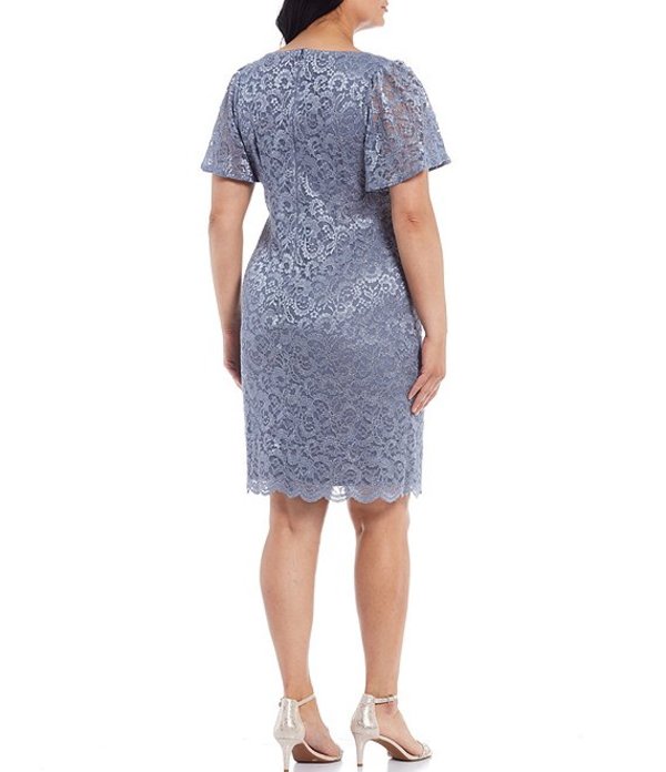 流行に 楽天市場 ジェシカハワード レディース ワンピース トップス Plus Size Short Sleeve Glitter Lace Sheath Dress Denim Revida 楽天市場店 爆売り Omgbasket In