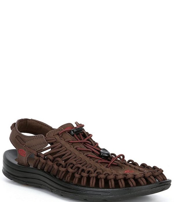 キーン メンズ サンダル シューズ Men S Uneek Adjustable Braided Cord Sandals Demitasse Ketchup Arganita Tn