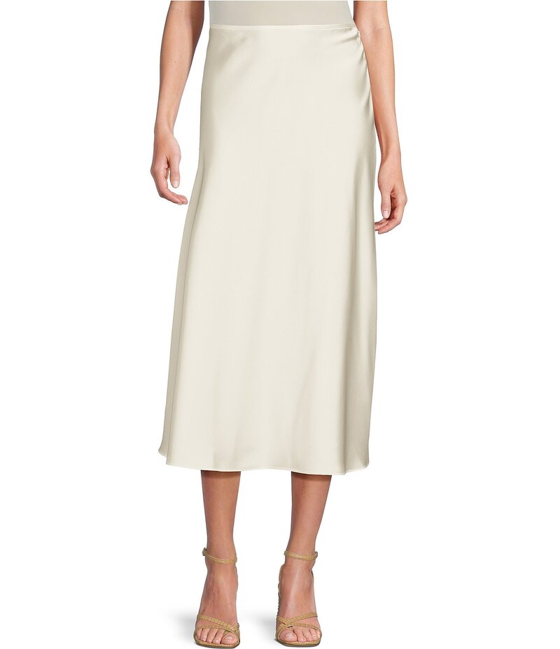 アントニオ メラーニ レディース ボトムス スカート A ライン サテン Antonio Melani Blakely Coordinating A-Line Satin Skirt Ivory アイボリー｜ReVida 店 19,426円