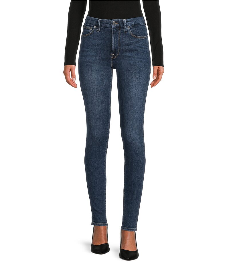 好ましいアメリカン レディース ボトムス ジーンズズボン下 ジーンズ デニム Good American Good Legs High Rise Gap-Proof Waistband Stretch Denim Skinny Jeans Blue004 ジーンズ パンツ-ボトムス-レディースファッション