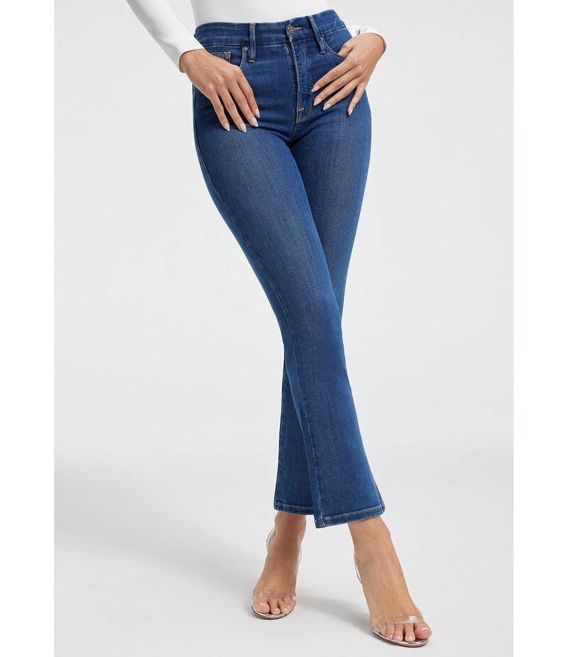 グッドアメリカン レディース ボトムス デニムパンツ デニム ジーンズ Good American Good Leg High Rise Straight Stretch Denim Jeans Blue007 デニム