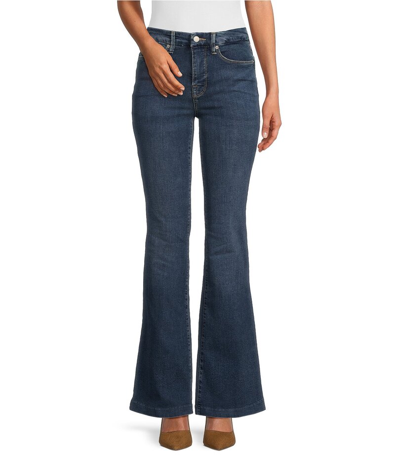 グッドアメリカン レディース ボトムス デニムパンツ デニム ジーンズ Good American Good Legs Flare Denim Mid Rise Jeans Blue004 デニム