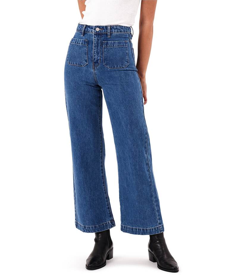 ローラズ レディース ボトムス デニムパンツ ワイドレッグ デニム ジーンズ Rolla's Sailor Denim High Rise Wide Leg Jeans Ashley Blue ブルー｜ReVida 店 27,170円