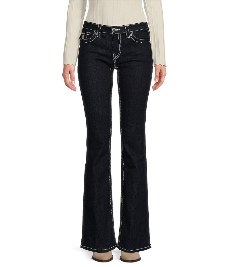 トゥルーレリジョン レディース ボトムス デニムパンツ ブーツカット デニム ブーツ ジーンズ True Religion Becca Denim Mid Rise Bootcut Flap Pocket Jeans Body Rinse デニム