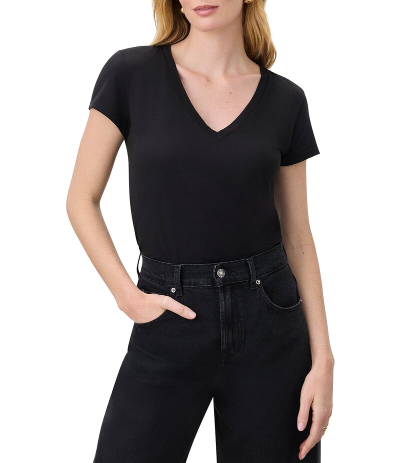 スプレンディット レディース トップス シャツ Vネック Tシャツ Splendid Kate V-Neck Short Sleeve Tee Black ブラック
