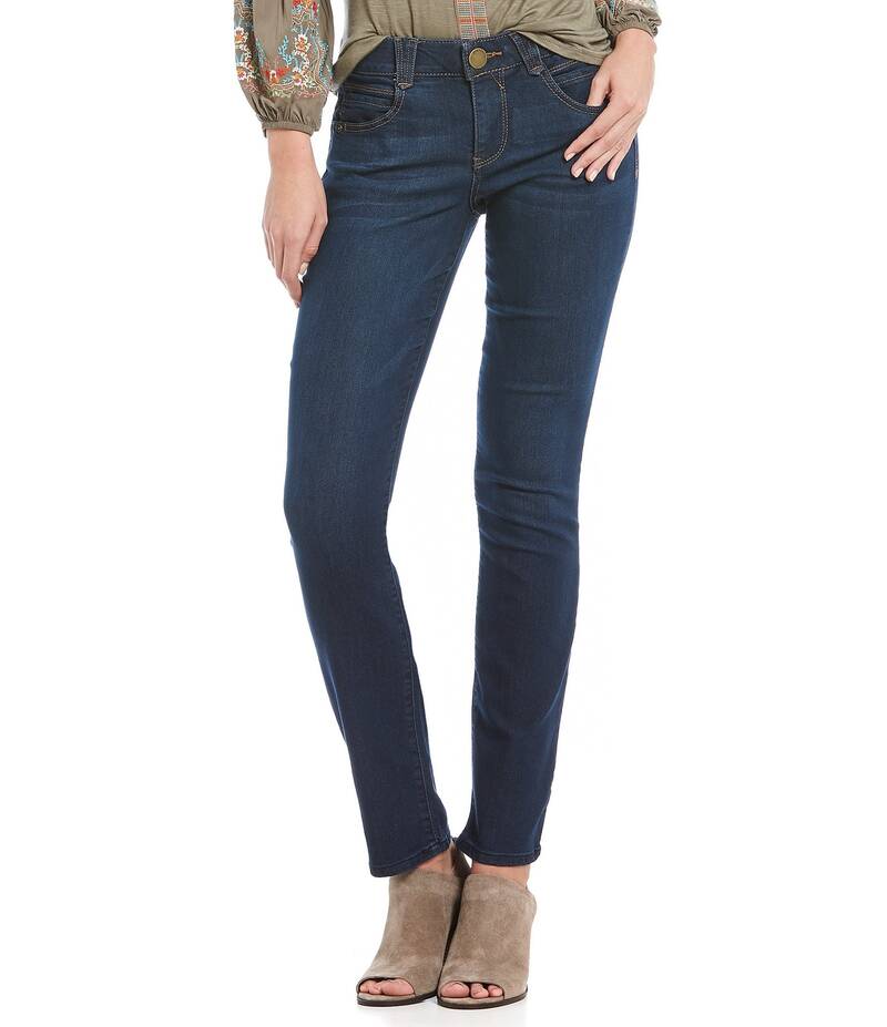 デモクラシー レディース ボトムス デニムパンツ ストレート ジーンズ Democracy AbsolutionR Mid Rise Straight Leg Jeans Indigo インディゴ｜ReVida 店