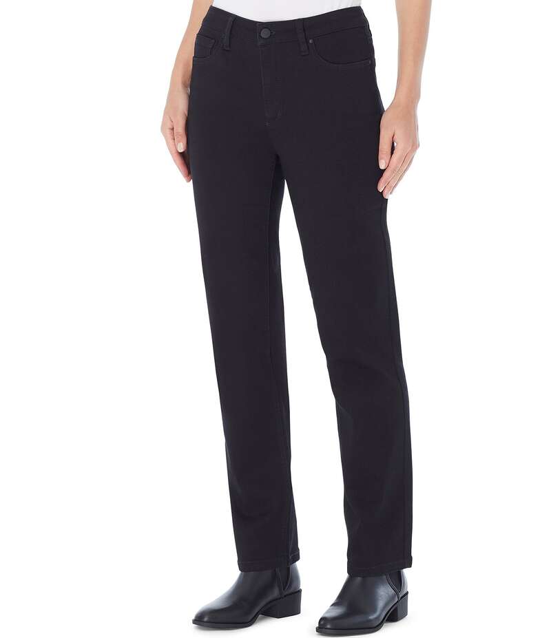 ジョーンズニューヨーク レディース ボトムス デニムパンツ デニム ジーンズ Jones New York Stretch Denim Lexington Straight-Leg Jeans Onyx Wash デニム