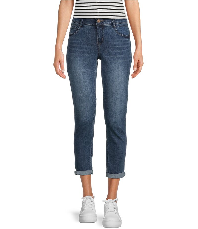 ギブソンアンドラティマー レディース ボトムス デニムパンツ デニム ジーンズ Gibson & Latimer Perfect Fit Crop Skinny Stretch Denim Jeans Med Blue Wash ブルー