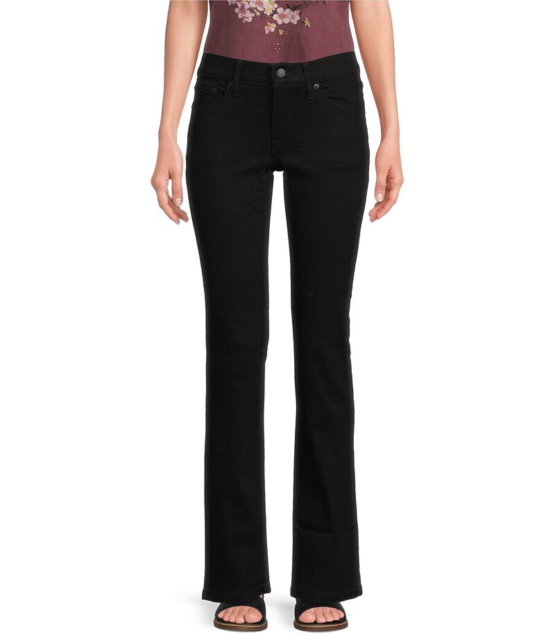 ラッキーブランド レディース ボトムス デニムパンツ ストレート デニム アンクル ジーンズ Lucky Brand Mid Rise Sweet Straight Leg Ankle Length Stretch Denim Jeans Clean Black ブラック｜ReVida 店