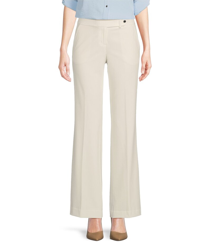 カルバンクライン レディース ボトムス カジュアルパンツ パンツ Calvin Klein Classic Fit Trouser Leg Stretch Luxe Pants Cream クリーム 16,775円