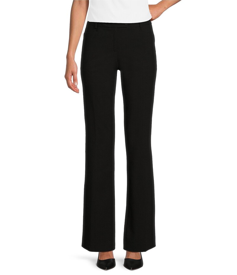 カルバンクライン レディース ボトムス カジュアルパンツ ストレート パンツ Calvin Klein Mid Rise Modern Fit Straight Leg Pants Black ブラック