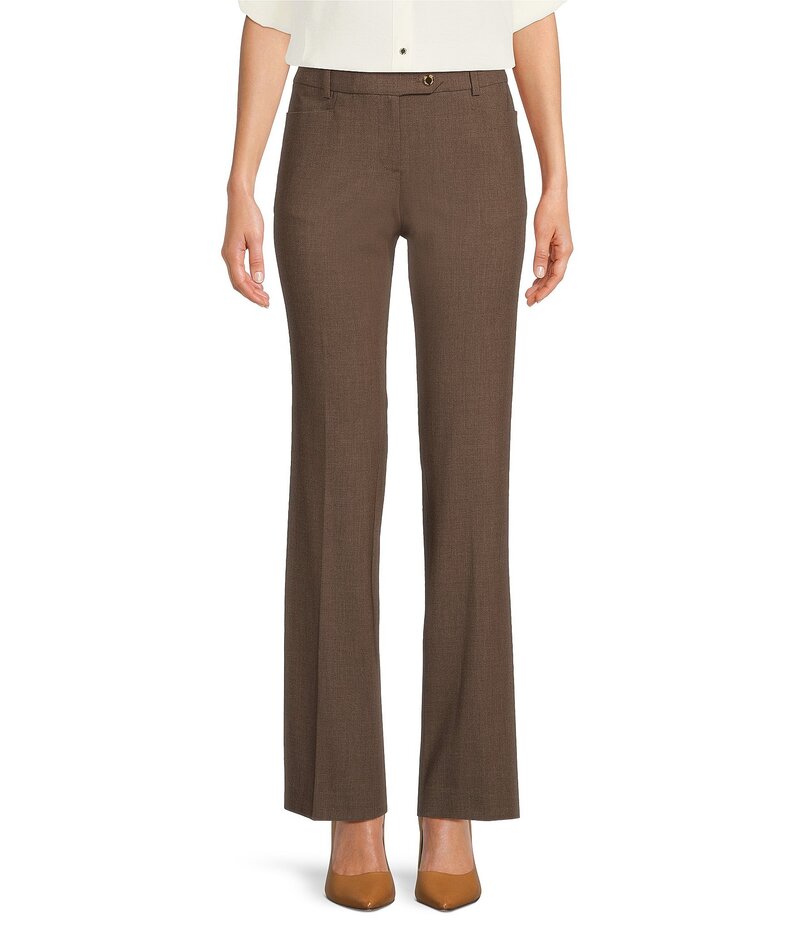 カルバンクライン レディース ボトムス カジュアルパンツ ストレート パンツ Calvin Klein Mid Rise Modern Fit Straight Leg Pants Heather Taupe ヘザー｜ReVida 店
