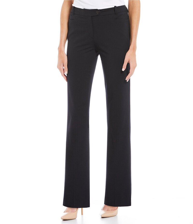 カルバンクライン レディース ボトムス カジュアルパンツ ストレート パンツ Calvin Klein Mid Rise Modern Fit Straight Leg Pants Navy ネイビー