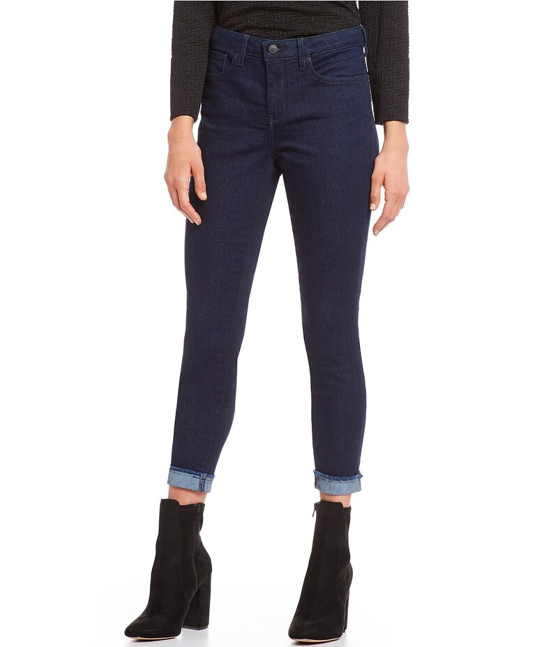 エヌワイディージェイ レディース ボトムス デニムパンツ アンクル ジーンズ NYDJ Ami Skinny Leg Cuff Hem High Rise Ankle Jeans Rinse｜ReVida 店