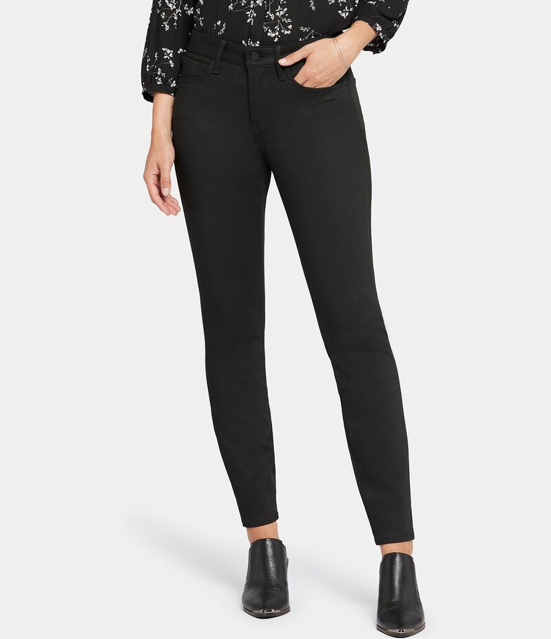 エヌワイディージェイ レディース ボトムス デニムパンツ デニム アンクル ジーンズ NYDJ Ami 5-Pocket Skinny-Leg Denim Ankle Jeans Black Rinse ブラック