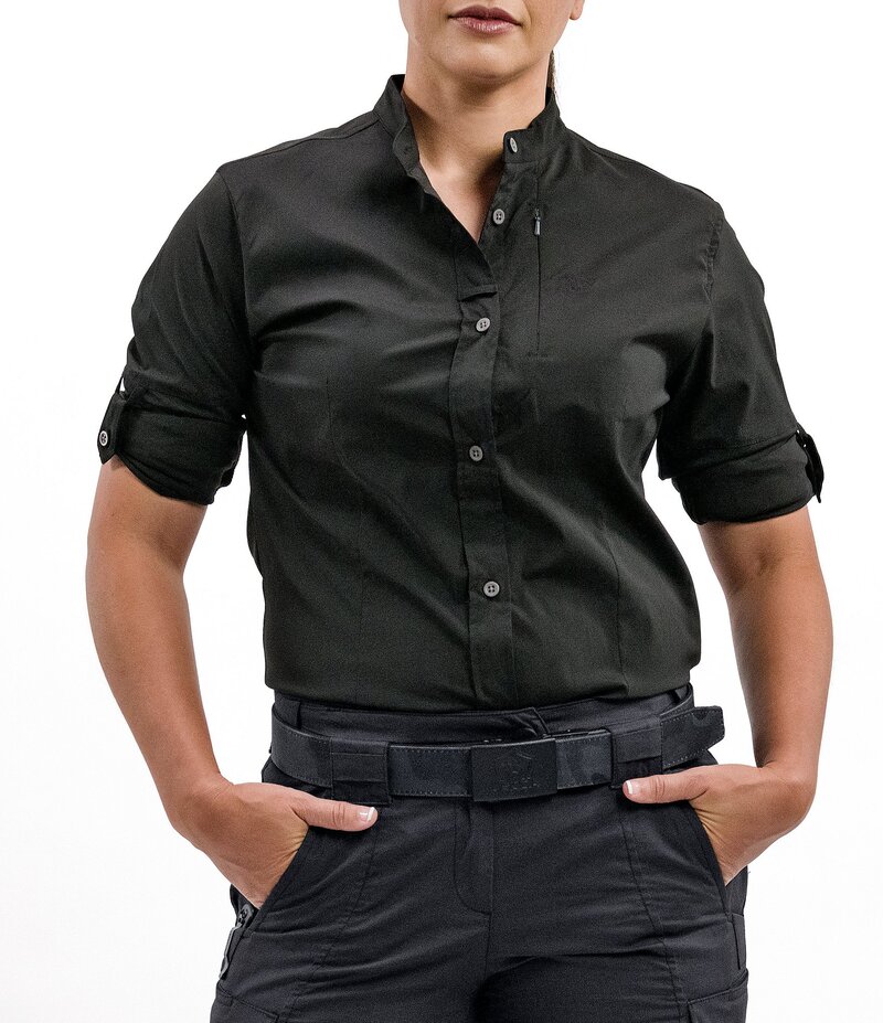ベレッタ レディース トップス シャツ Beretta Ladies' Training Gear Collection EVAD Flex UPF 50 Button Front Performance Field Shirt Black ブラック
