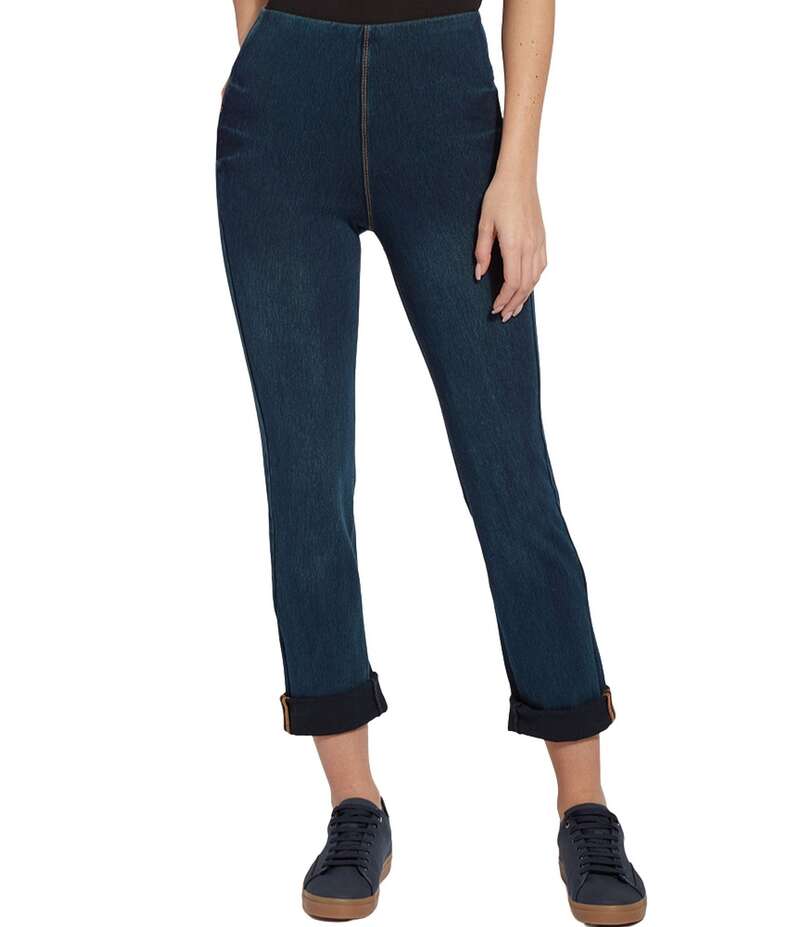 リジー レディース ボトムス デニムパンツ デニム レギンス Lysse Boyfriend Cuffed Denim Leggings Indigo インディゴ｜ReVida 店