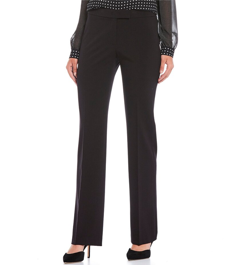アンクライン レディース ボトムス カジュアルパンツ ストレート パンツ Anne Klein Bi-Stretch Suiting Straight Leg Pants Black ブラック