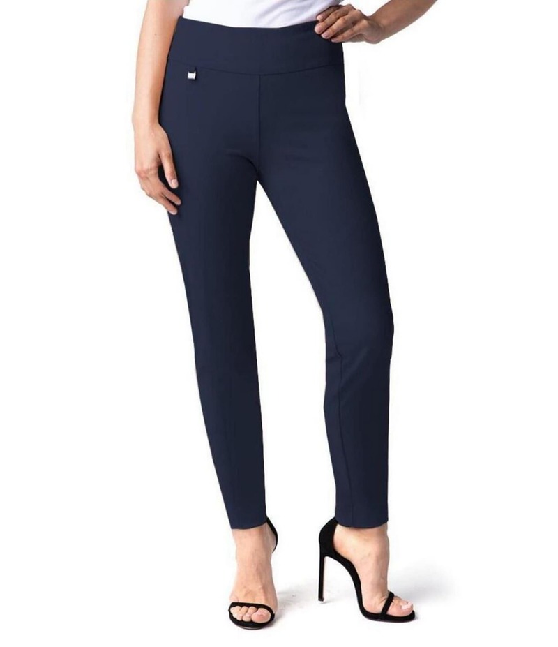 マルチプルズ レディース ボトムス 心地好いズボン下 ズボン下 アンクル SlimsationR by Multiples Relaxed Tapered Leg Tummy Control Pull-On Ankle Pants Midnight マルチ色合い ボトムス-パンツ