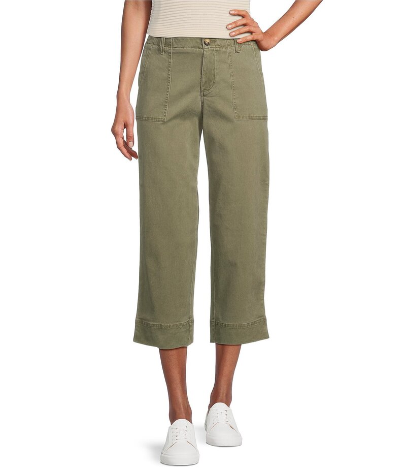 トッミーバハマ レディース ボトムス カジュアルパンツ ワイドレッグ パンツ Tシャツ クロップド Tommy Bahama Boracay Stretch Sateen Cropped Wide Leg Pocketed Field Pants Tea Leaf