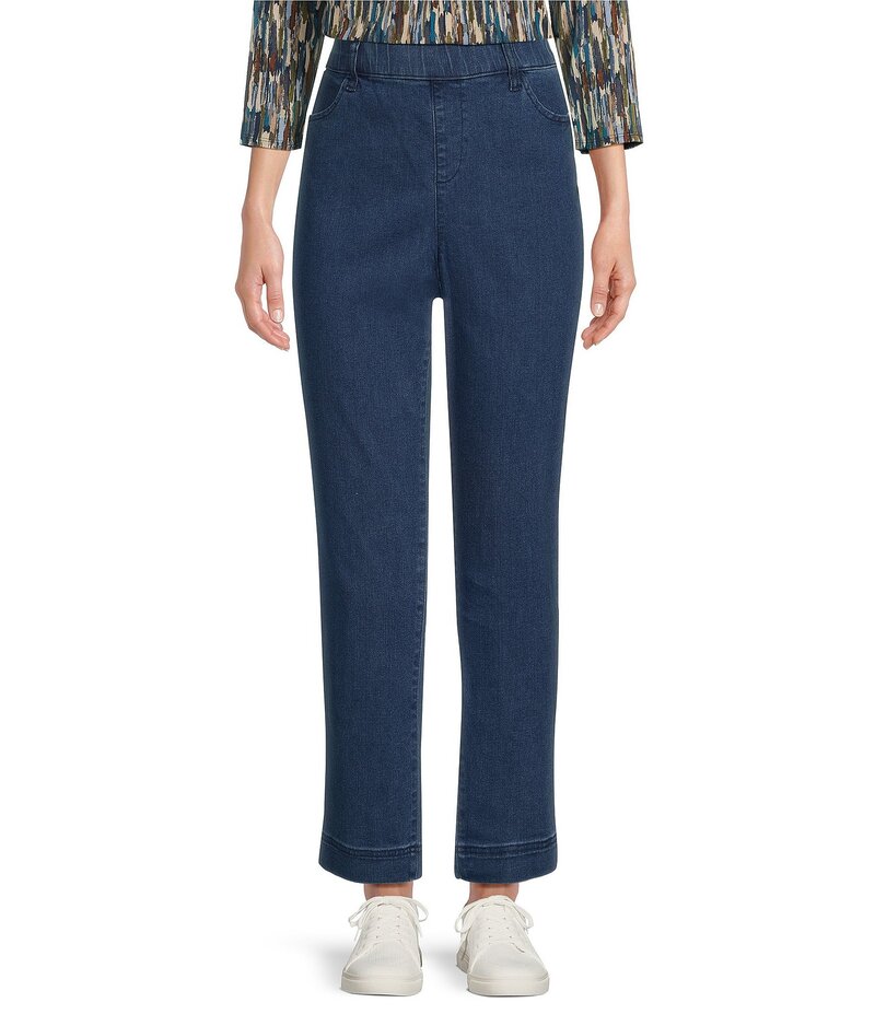 イントロ レディース ボトムス カジュアルパンツ ストレート パンツ デニム アンクル Intro Stella Straight Leg Slimming Comfort Waist Pull-On Denim Ankle Pants Medium Indigo Wash インディゴ｜ReVida 店 14,805円