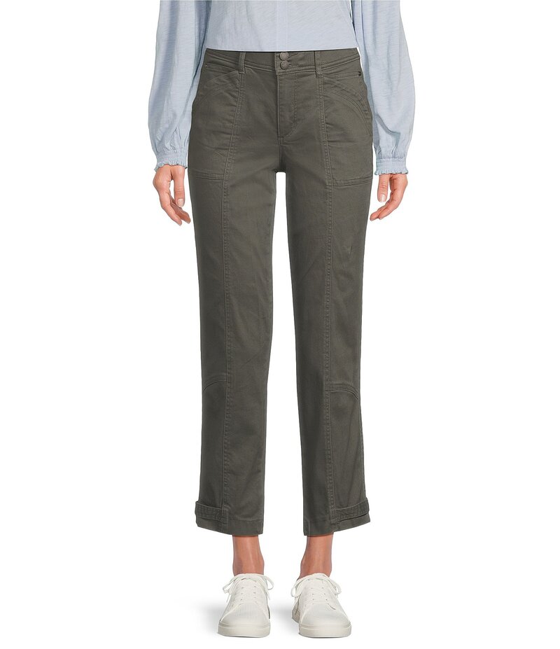 デモクラシー レディース ボトムス カジュアルパンツ ストレート パンツ Democracy AbsolutionR High- Rise Straight Leg Tapered Utility Pants Thyme|ReVida 店