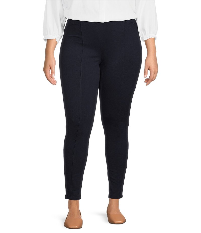 はたご屋トロ レディース ボトムス 心地好いズボン下 つけ加える大きさ レギンス 編み物 Intro Plus Size Bella Solid Double Knit Slim Her Leggings Industrial
