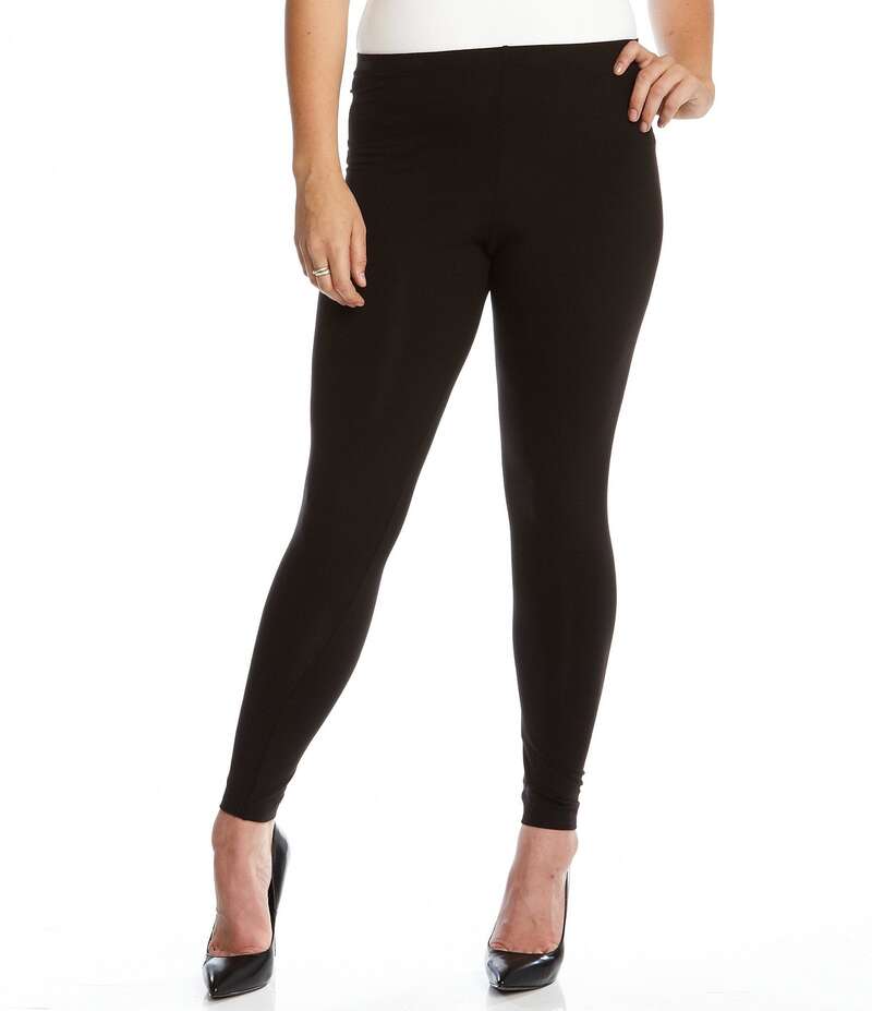 カレンケーン レディース ボトムス カジュアルパンツ プラスサイズ アンクル レギンス ニット Karen Kane Plus Size Pull-On Knit Ankle Leggings Black ブラック
