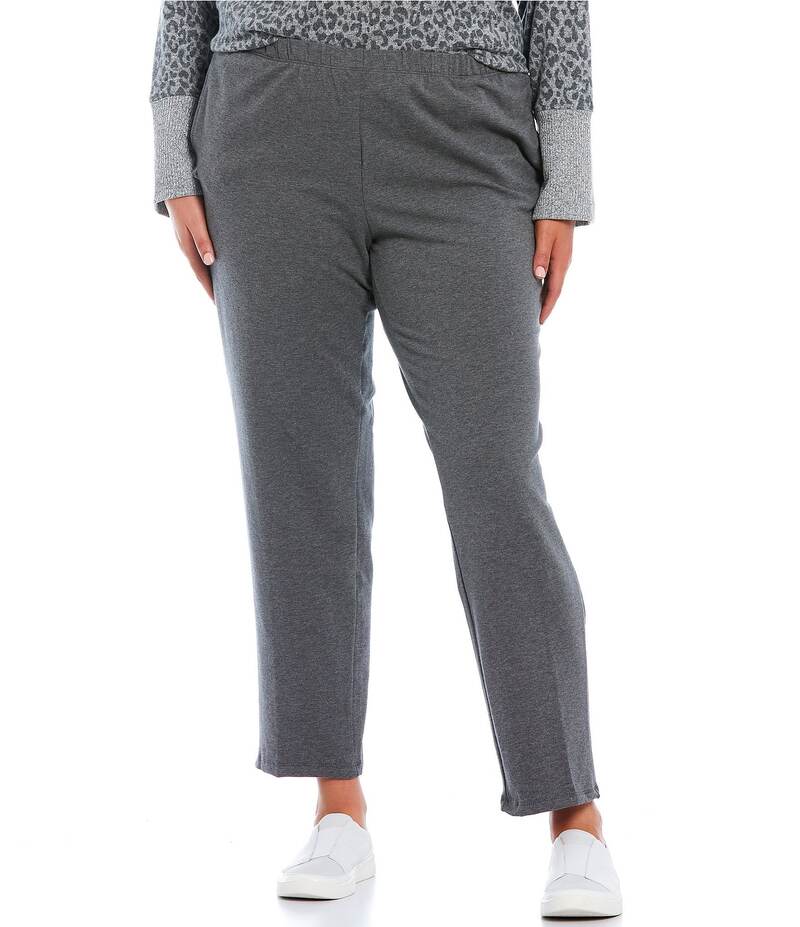 ルビーアールディー レディース ボトムス カジュアルパンツ プラスサイズ パンツ パイル Ruby Rd. Plus Size French Terry Elastic Waist Pull-On Pants Charcoal Heather チャコール 14,220円