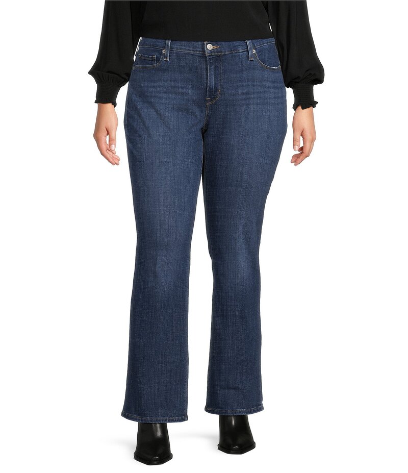 リーバイス レディース ボトムス デニムパンツ ブーツカット プラスサイズ デニム ブーツ ジーンズ Levi'sR 415 Plus Size Classic Mid Rise Bootcut Stretch Denim Jeans Lapis Awe デニム