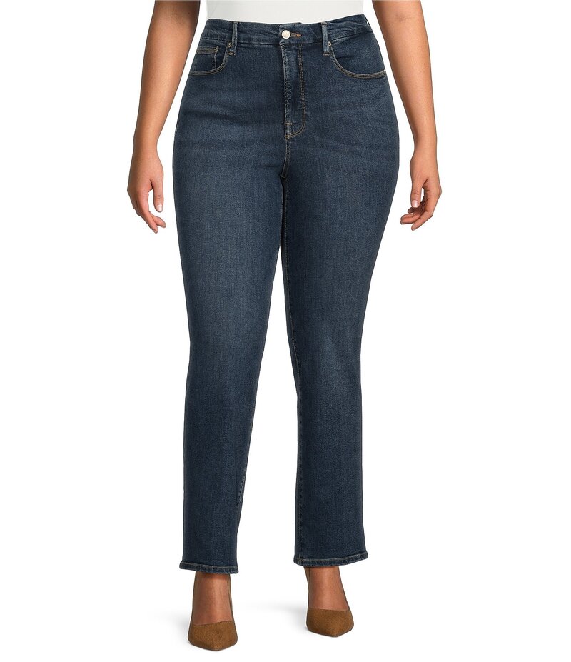 グッドアメリカン レディース ボトムス デニムパンツ プラスサイズ デニム ジーンズ Good American Plus Size Good Leg High Rise Straight Stretch Denim Jeans Blue004 デニム