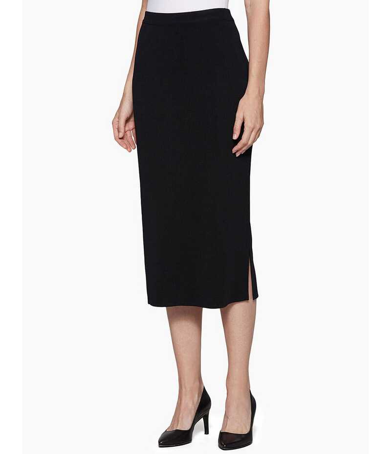 ミンウォン レディース ボトムス スカート ミディ Ming Wang Midi Length Pencil Skirt Black ブラック