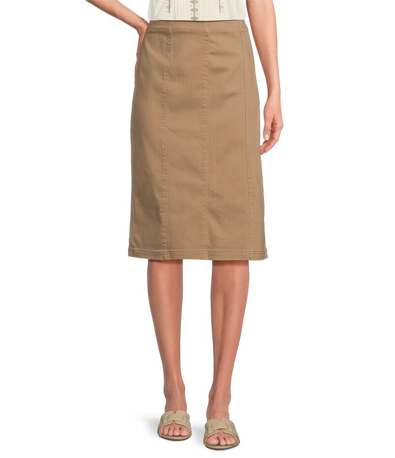 イントロ レディース ボトムス スカート デニム Intro Nia Denim Tummy Control Waist Pull-On Pencil Skirt Dune デニム｜ReVida 店 9,436円