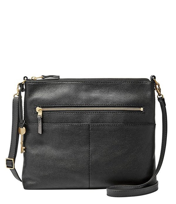 在庫あり 即納 フォッシル レディース ショルダーバッグ バッグ Fiona Large Leather Crossbody Black 日本製 Apps Universodelamoda Com