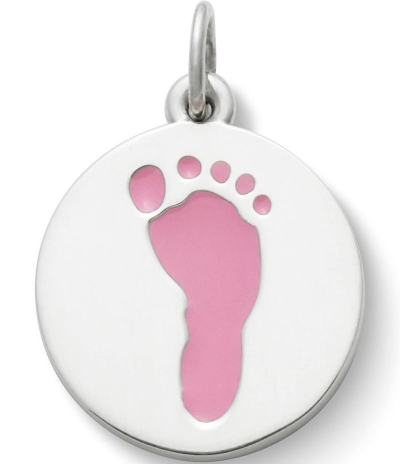 ジェームズ エイヴリー レディース アクセサリー ネックレス・チョーカー・ペンダントトップ プリント James Avery Enamel Baby Girl Footprint Charm Silver/Pink ピンク