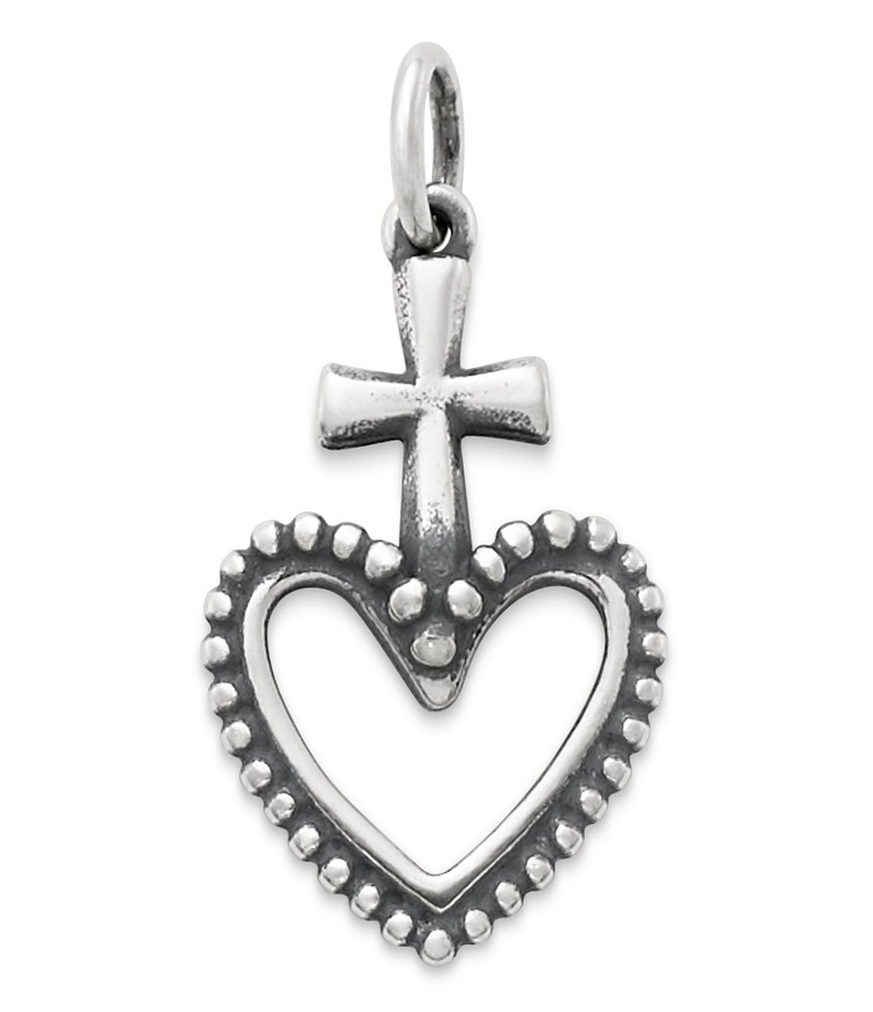 ジェームズ エイヴリー レディース アクセサリー ネックレス・チョーカー・ペンダントトップ James Avery Sacred Heart Charm Sterling Silver シルバー