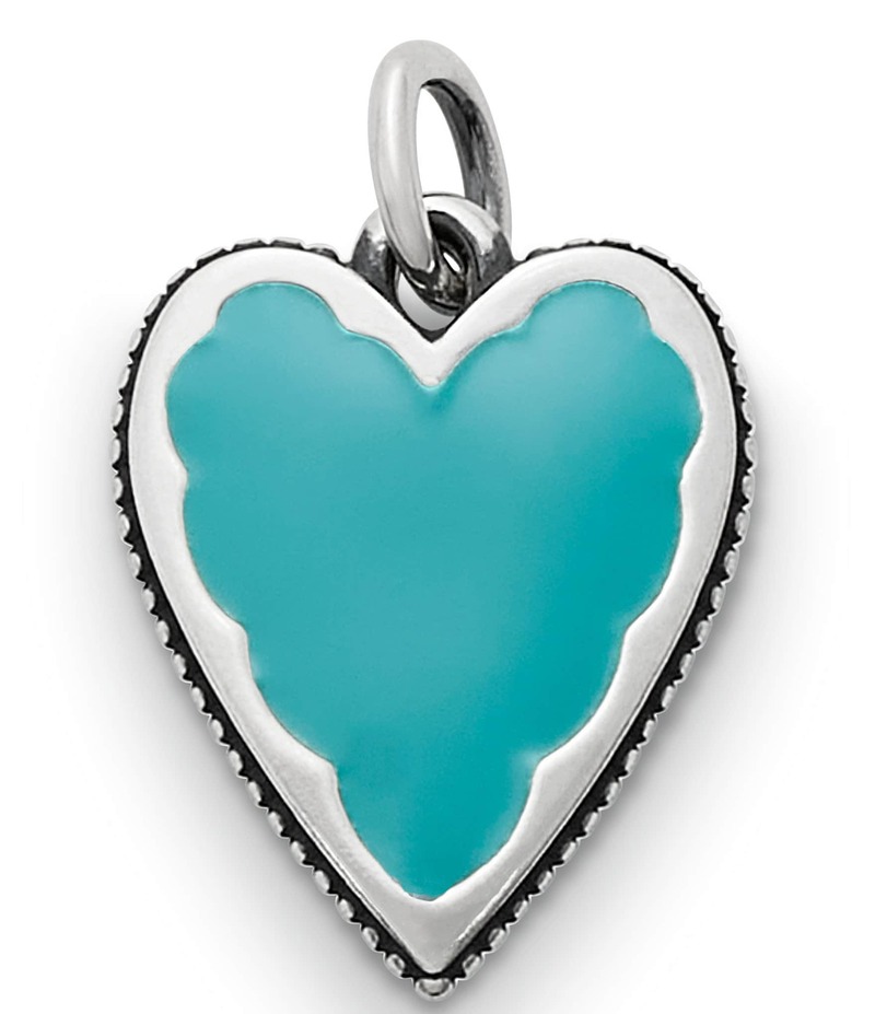 ジェームズ エイヴリー レディース アクセサリー ネックレス・チョーカー・ペンダントトップ James Avery Enamel Blue Heart Charm Sterling Silver シルバー