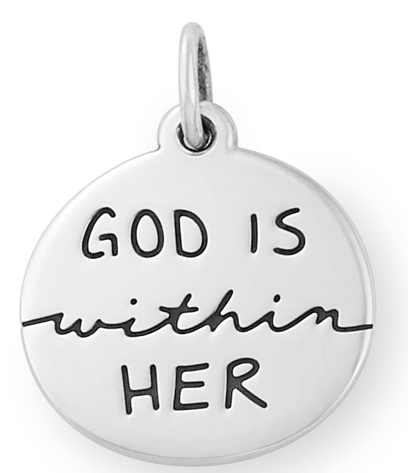 ジェームズ エイヴリー レディース アクセサリー ネックレス・チョーカー・ペンダントトップ James Avery God Is Within Her Charm Sterling Silver シルバー