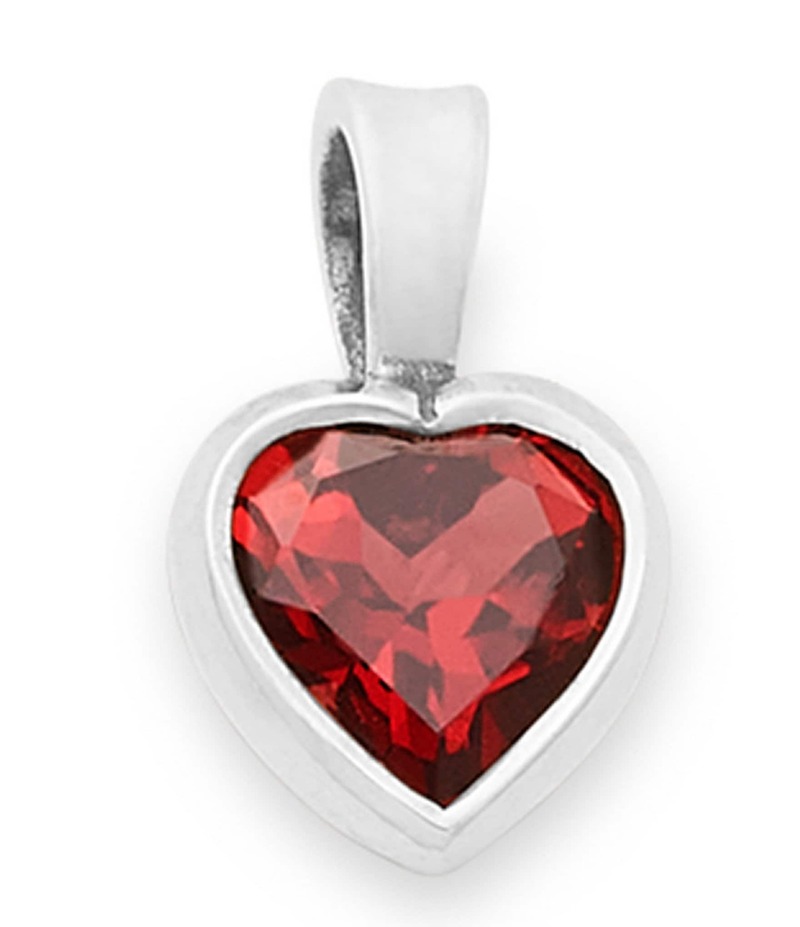 ジェームズ エイヴリー レディース アクセサリー ネックレス・チョーカー・ペンダントトップ James Avery Heart Gemstone Charm Garnet