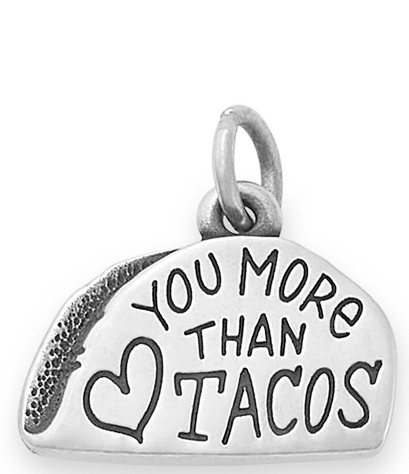 ジェームズ エイヴリー レディース アクセサリー ネックレス・チョーカー・ペンダントトップ James Avery Love You More Than Tacos Charm Sterling Silver シルバー