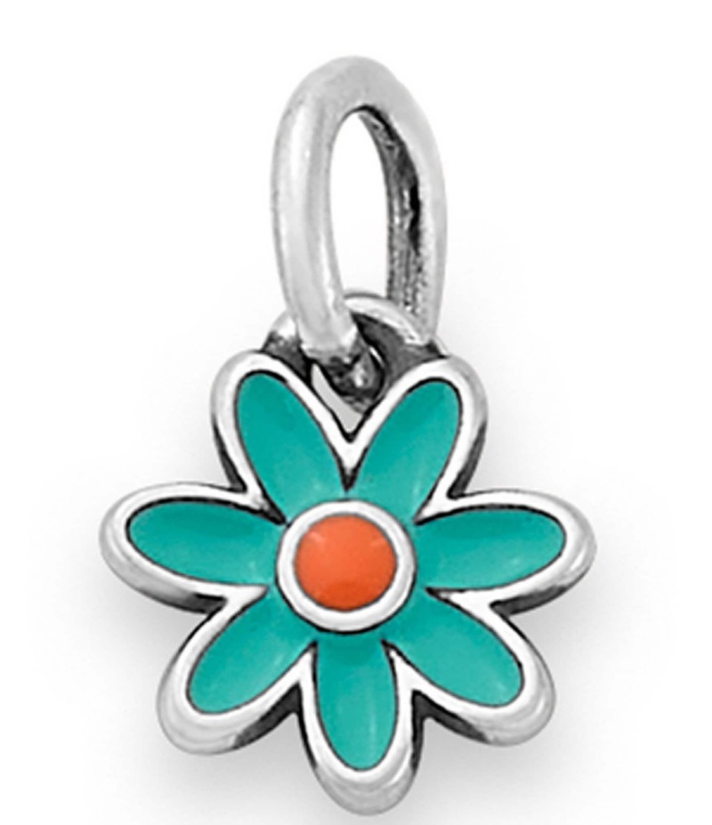ジェームズ エイヴリー レディース アクセサリー ネックレス・チョーカー・ペンダントトップ ミニ James Avery Enamel Mini Flower Charm Aqua and Orange アクア｜ReVida 店